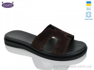 Шльопанці жіночі 94 коричневий замш Garti коричневий оптом от Optomarket