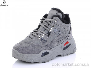 Кроссовки женские 9928 grey Башили серый  оптом от Optomarket