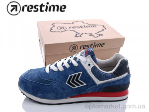Кроссовки мужчины A297-4(SMO18297) navy-white Restime синий  оптом от Optomarket