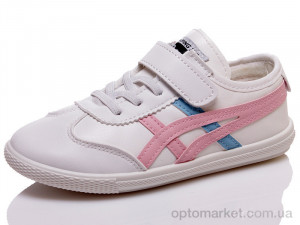 Кеды детские Fashion F03M pink (26-31) Fashion белый оптом от Optomarket