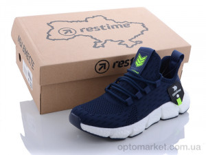 Кроссовки женские JWL21678 navy-white Restime синий  оптом от Optomarket