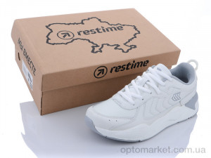 Кроссовки женские PWB21399 white Restime белый  оптом от Optomarket