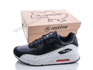 Кроссовки женские PWO17710 black-white Restime черный  оптом от Optomarket