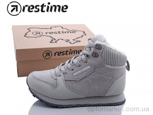 Ботинки женские PWZ18839 l.grey-white Restime серый оптом от Optomarket