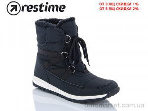 Дутики женские YWZ19195 black Restime черный оптом от Optomarket