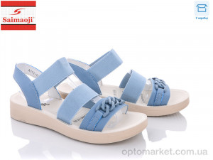 Босоніжки жіночі A111-10 Saimaoji блакитний  оптом от Optomarket