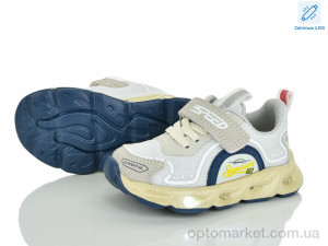 Кросівки дитячі A11484-3 LED JongGolf бежевий  оптом от Optomarket