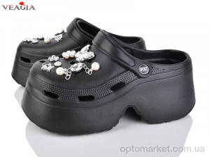 Крокси жіночі A26-1 Veagia-ADA чорний  оптом от Optomarket