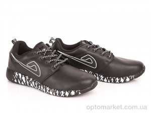 Кросівки чоловічі A3309-1 black-white Demax чорний  оптом от Optomarket