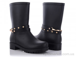 Гумове взуття жіночі A707 черный Class Shoes чорний  оптом от Optomarket