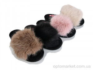 Капці жіночі A8160 mix Fangre чорний  оптом от Optomarket