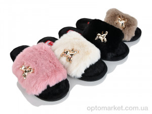 Капці жіночі A8161 mix Fangre чорний  оптом от Optomarket