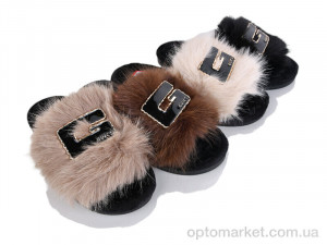 Капці жіночі A8169 mix Fangre чорний  оптом от Optomarket