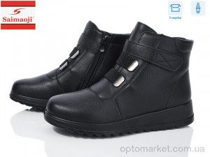 Черевики жіночі A923-1 Saimaoji чорний  оптом от Optomarket