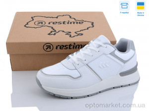 Кросівки чоловічі AMO23304 white Restime білий  оптом от Optomarket