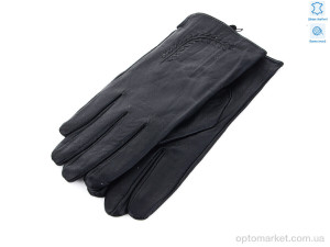 Рукавички жіночі B0021Ж шкіра батал Королева чорний  оптом от Optomarket