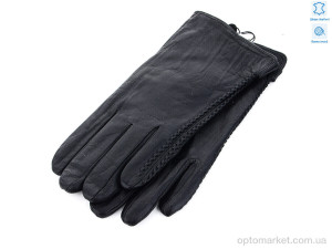Рукавички жіночі B0621Ж шкіра батал Королева чорний  оптом от Optomarket