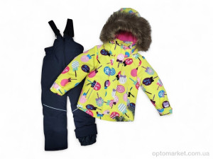 Комплекти дитячі дитячі B212 жовтий напівкомбінезон-куртка Jie Relmo жовтий  оптом от Optomarket