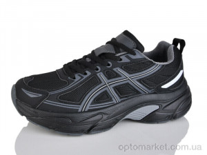 Кросівки унісекс B8012-2 Run Life чорний  оптом от Optomarket