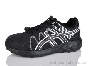 Кросівки унісекс B8023-2 Run Life чорний  оптом от Optomarket