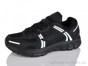 Кросівки унісекс B8029-1 Run Life чорний  оптом от Optomarket