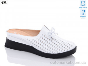 Шльопанці жіночі БАТАЛ-412-405 white Sherlock Soon білий  оптом от Optomarket