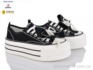 Кеди жіночі BD31 black Clibee чорний  оптом от Optomarket