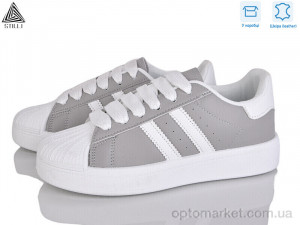 Кросівки жіночі BK10-8 шкіра Stilli сірий оптом от Optomarket