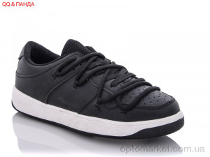 Кросівки жіночі BK75 all black QQ shoes чорний  оптом от Optomarket