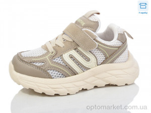 Кросівки дитячі BY88-4 Смайлик коричневий  оптом от Optomarket