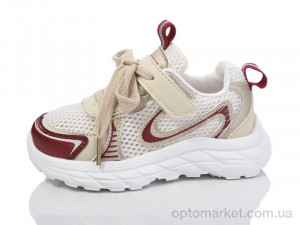 Кросівки дитячі BY89-3 Смайлик бежевий  оптом от Optomarket