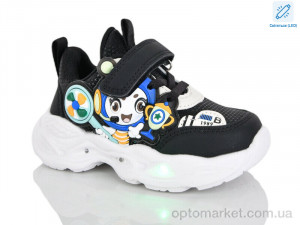 Кросівки дитячі C133-1 LED Lilin чорний  оптом от Optomarket