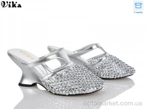 Шльопанці жіночі C203-2 Vika срібний  оптом от Optomarket