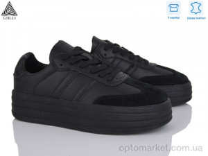 Кросівки жіночі CX1580-1 шкіра Stilli чорний оптом от Optomarket