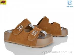 Шльопанці жіночі D86-5 Mei De Li коричневий оптом от Optomarket