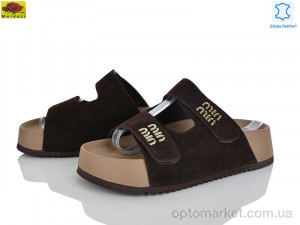 Шльопанці жіночі D86-6 Mei De Li коричневий оптом от Optomarket