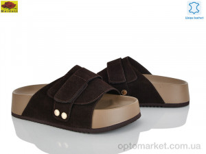 Шльопанці жіночі D86-8 Mei De Li коричневий  оптом от Optomarket