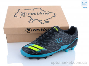Футбольне взуття чоловічі DMB23667-2 black-cyan Restime чорний  оптом от Optomarket