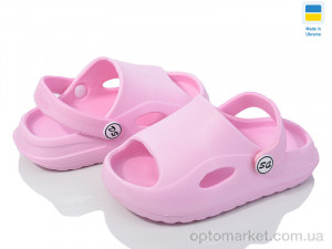 Шльопанці дитячі DS ПД06-8 пудра DS рожевий  оптом от Optomarket