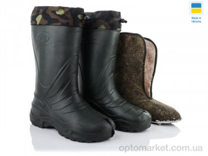 Чоботи з піни чоловічі DS Укр EVА 09 сапог обшив. зелен. DS зелений  оптом от Optomarket