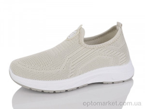 Кросівки жіночі DZ-YF8 khaki Шик-Шок бежевий  оптом от Optomarket