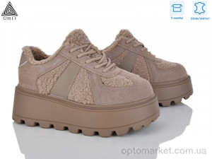Кросівки жіночі E150-4 шкіра піна Stilli бежевий  оптом от Optomarket