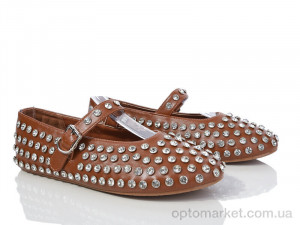 Балетки жіночі E387-3 Loretta коричневий  оптом от Optomarket