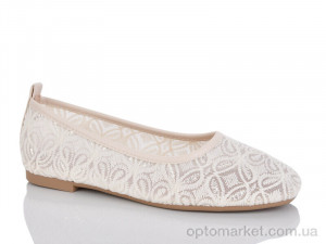 Балетки жіночі E773-3 Loretta бежевий оптом от Optomarket