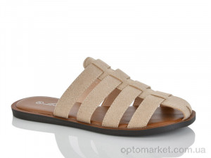 Шльопанці жіночі E785-7 Loretta бежевий оптом от Optomarket