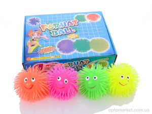 Дитячі товари F00043 mix М'яч їжачок світиться TPR 60г LOOK&BUY мікс  оптом от Optomarket