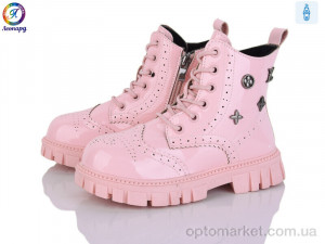 Черевики дитячі F102B-12 Леопард рожевий  оптом от Optomarket