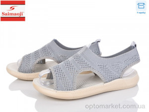 Босоніжки жіночі F122-2 Saimaoji сірий  оптом от Optomarket