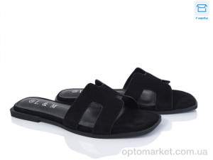 Шльопанці жіночі F180-1 L&M чорний  оптом от Optomarket