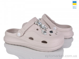 Крокси жіночі F652 св.беж Fogo бежевий  оптом от Optomarket